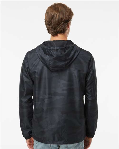 Black Camo Lightweight Windbreaker Full-Zip Jacket - EXP54LWZ
