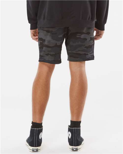 Black Camo Midweight Fleece Shorts - IND20SRT
