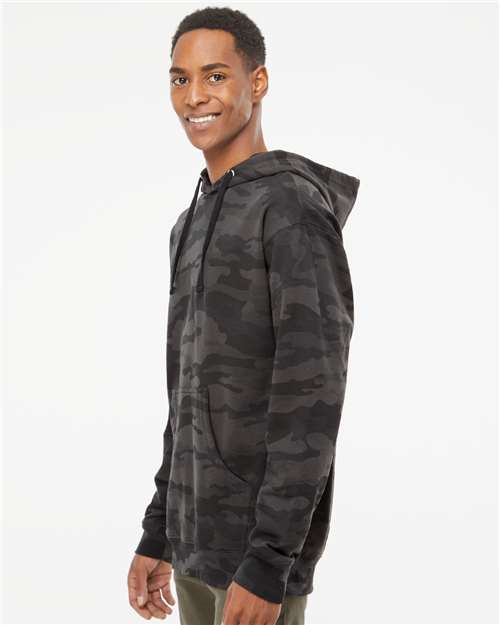 Black Camo Midweight Hooded Sweatshirt - SS4500