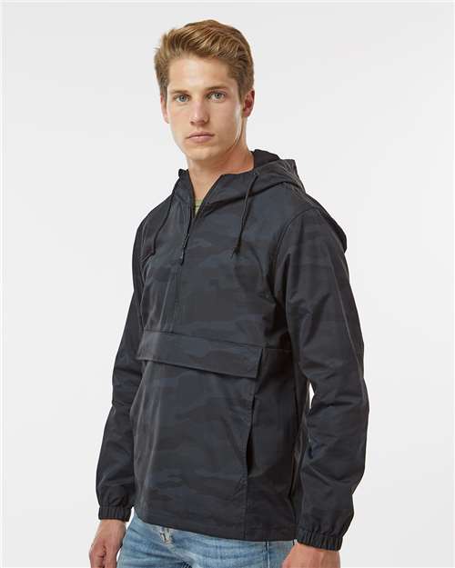 Black Camo Nylon Anorak - EXP94NAW