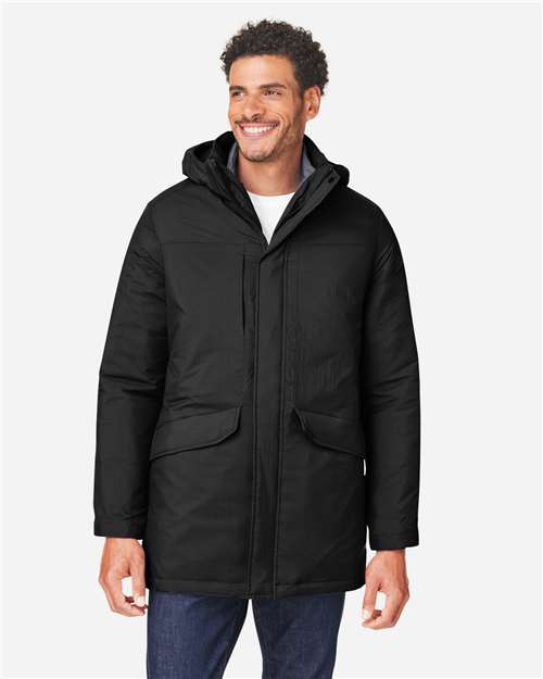 Front View of Black/ Carbon Men's Inspire 3-in-1 Jacket with Insulated Liner - CE725
