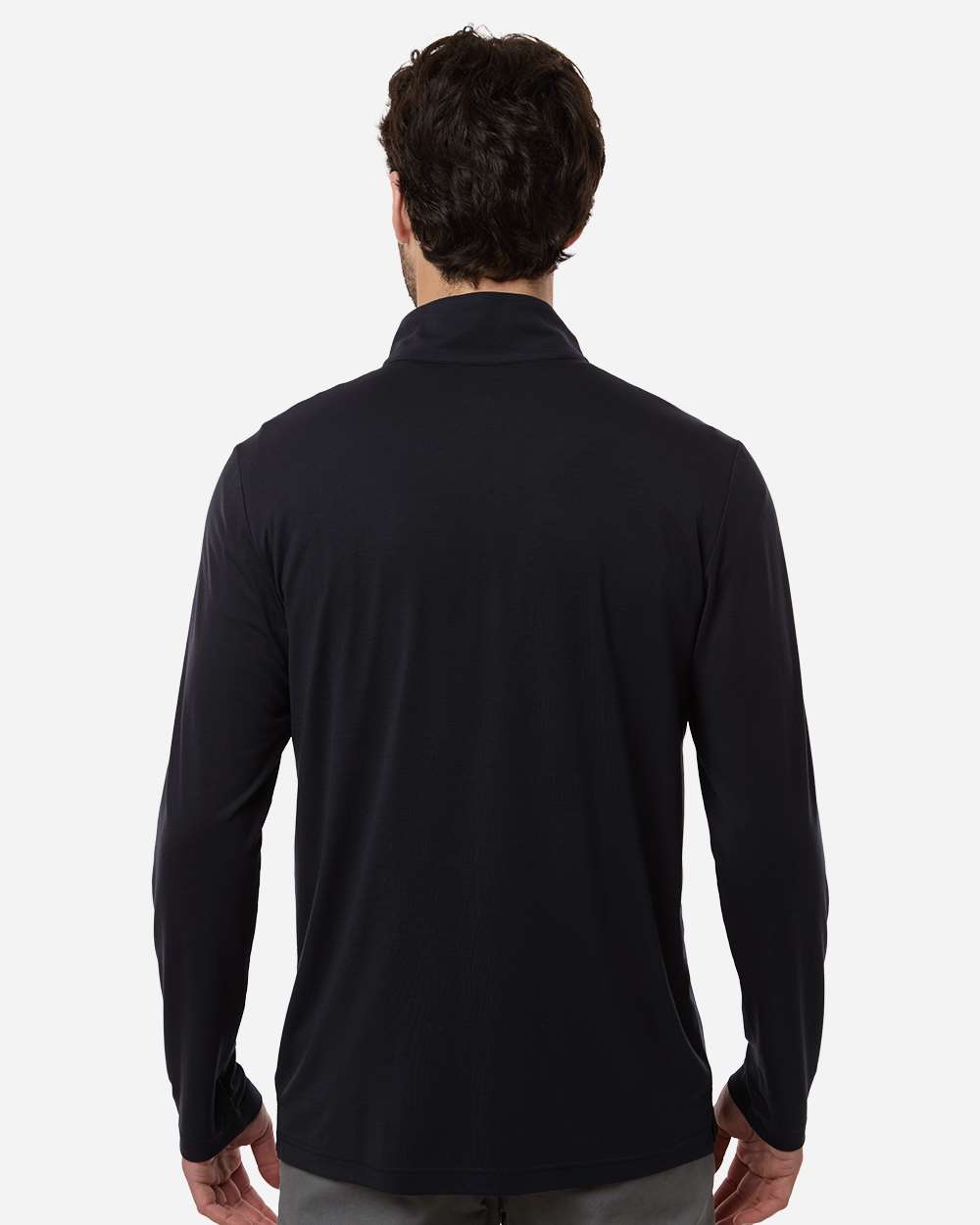Black/ Carbon Men's JAQ Stretch Performance Quarter-Zip - NE405 plain