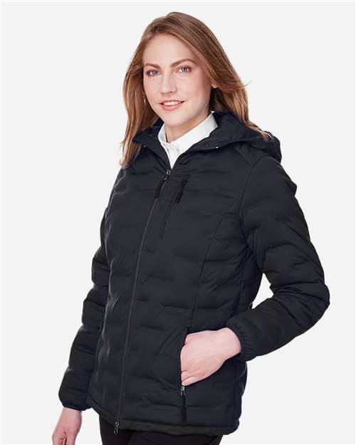 Black/ Carbon Women&#39;s Loft Puffer Jacket - NE708W
