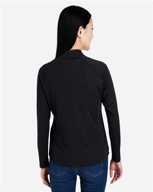 Black/ Carbon Women&#39;s Origin Performance Pique Quarter-Zip Pullover - CE418W