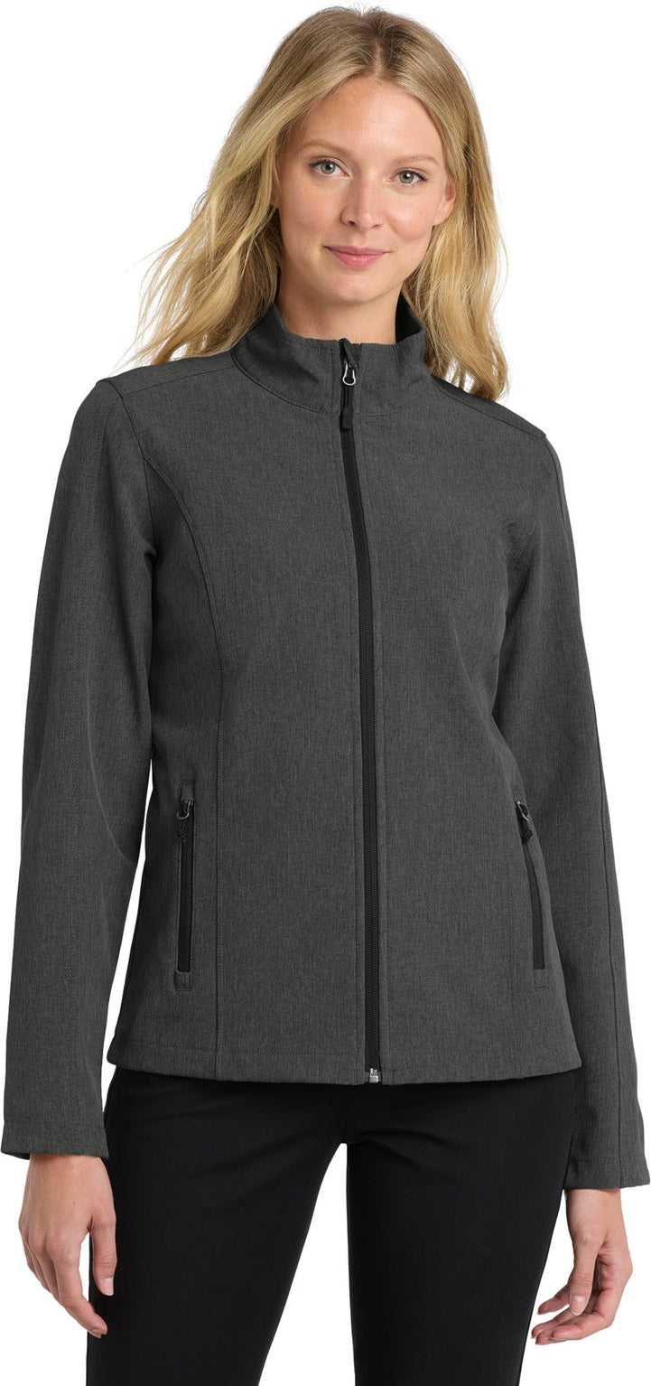 Black Char Hth Port Authority Women's Core Soft Shell Jacket. L317