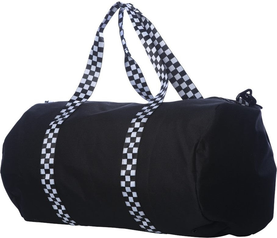 Black/ Checker Strap 29L Day Tripper Duffel Bag - INDDUFBAG