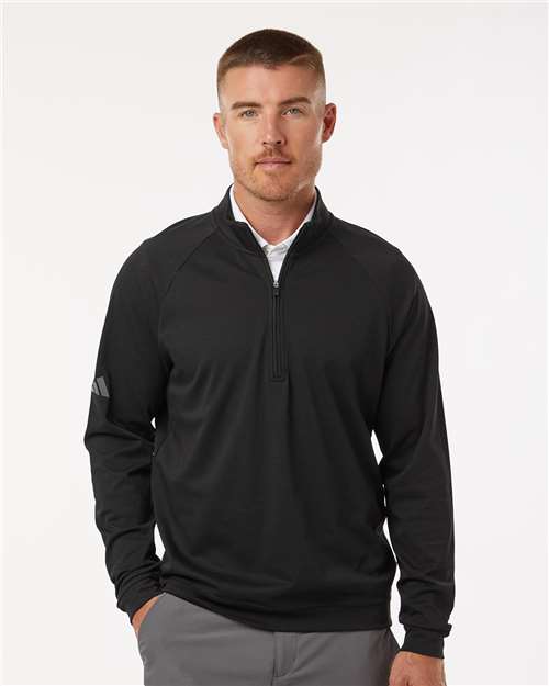 Black Club Quarter-Zip Pullover - A598