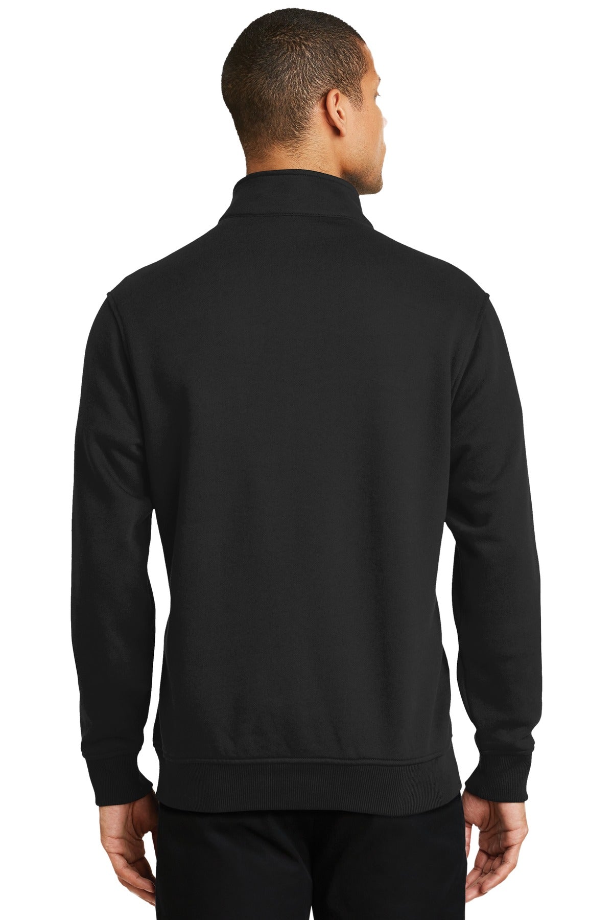 Black CornerStone 1/2-Zip Job Shirt. CS626
