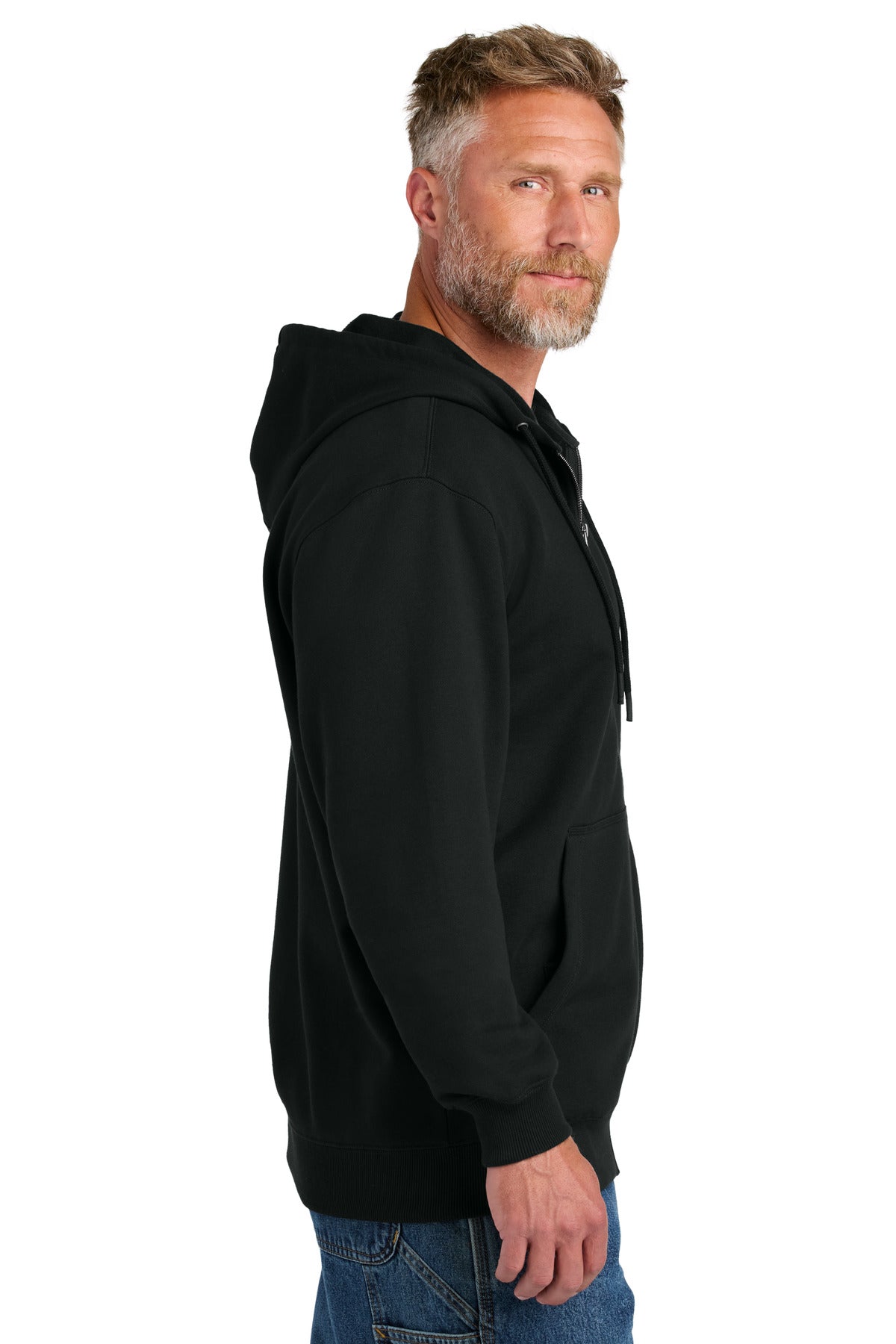 Black CornerStone Tough Fleece Full-Zip Hoodie CSF631