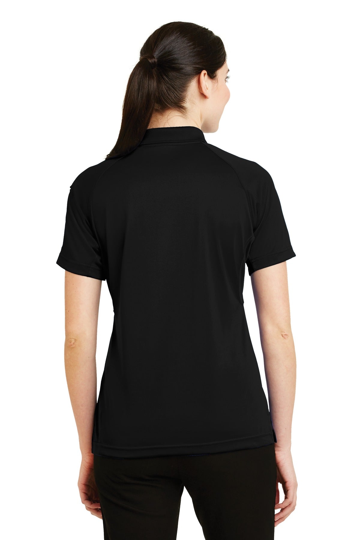 Black CornerStone Women's Select Snag-Proof Tactical Polo. CS411