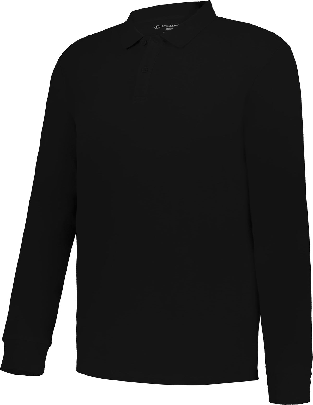 BLACK COTTON CORE LONG SLEEVE POLO