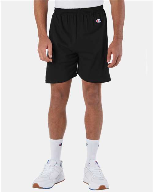 Black Cotton Gym Shorts - 8187