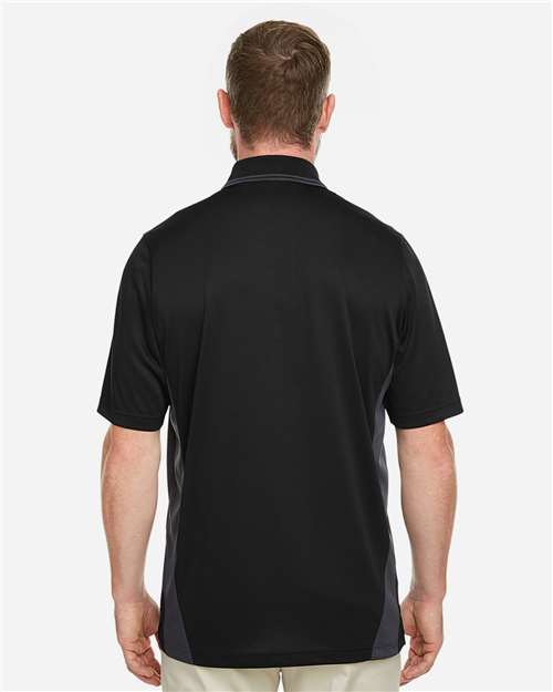 Black/ Dark Charcoal Men&#39;s Flash Snag Protection Plus IL Colorblock Polo - M386