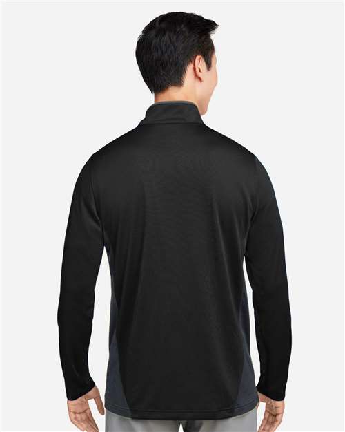 Black/ Dark Charcoal Men&#39;s Flash Snag Protection Plus IL Colorblock Quarter-Zip Pullover - M786