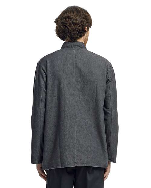 Black Denim Unisex Denim Chef&#39;s Jacket - RP660