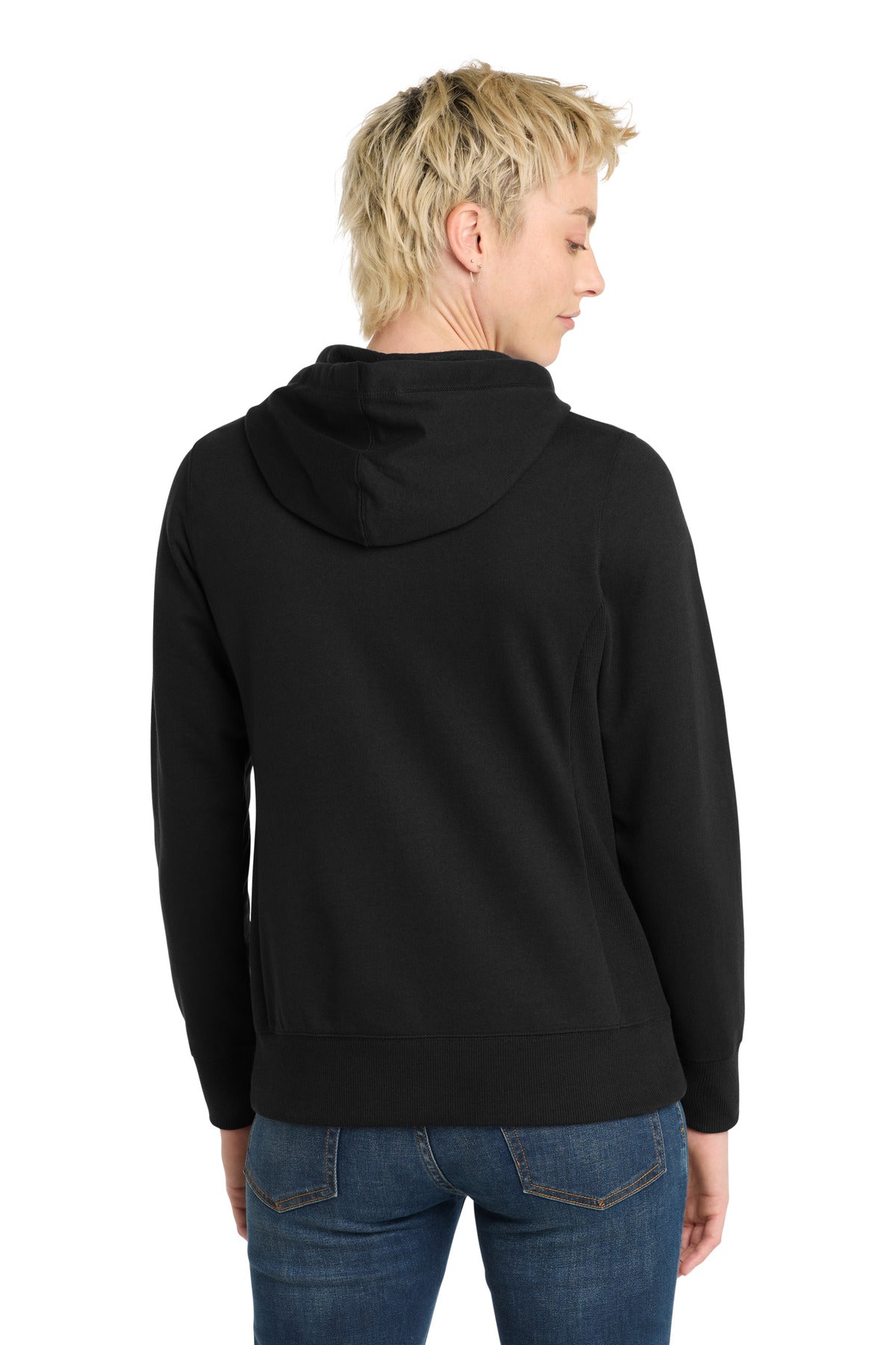 Black District Women's Re-Fleece Full-Zip Hoodie DT8103