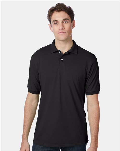 Black Ecosmart® Jersey Polo - 054X