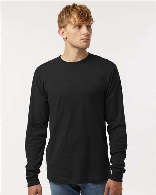 Black Fine Jersey Long Sleeve T-Shirt - 202LS