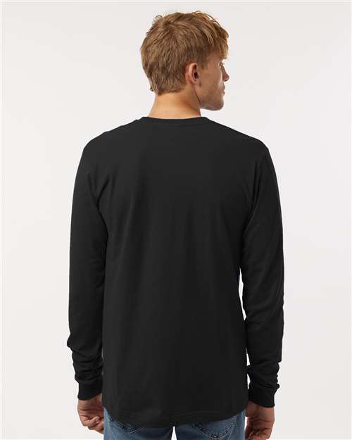 Black Fine Jersey Long Sleeve T-Shirt - 202LS
