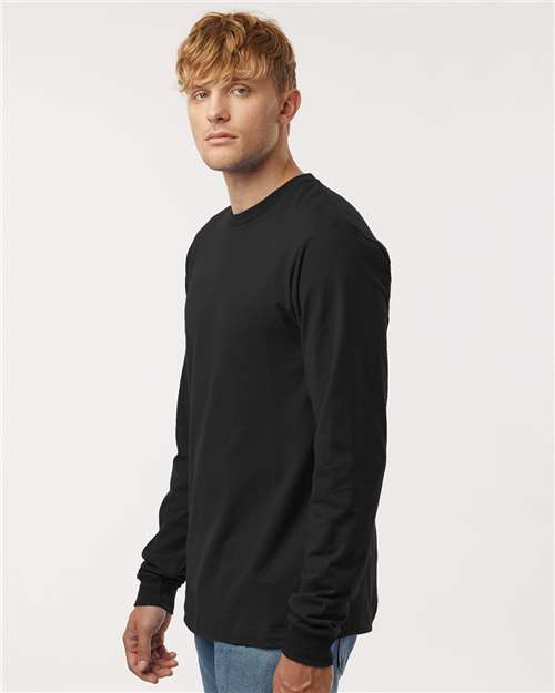 Black Fine Jersey Long Sleeve T-Shirt - 202LS
