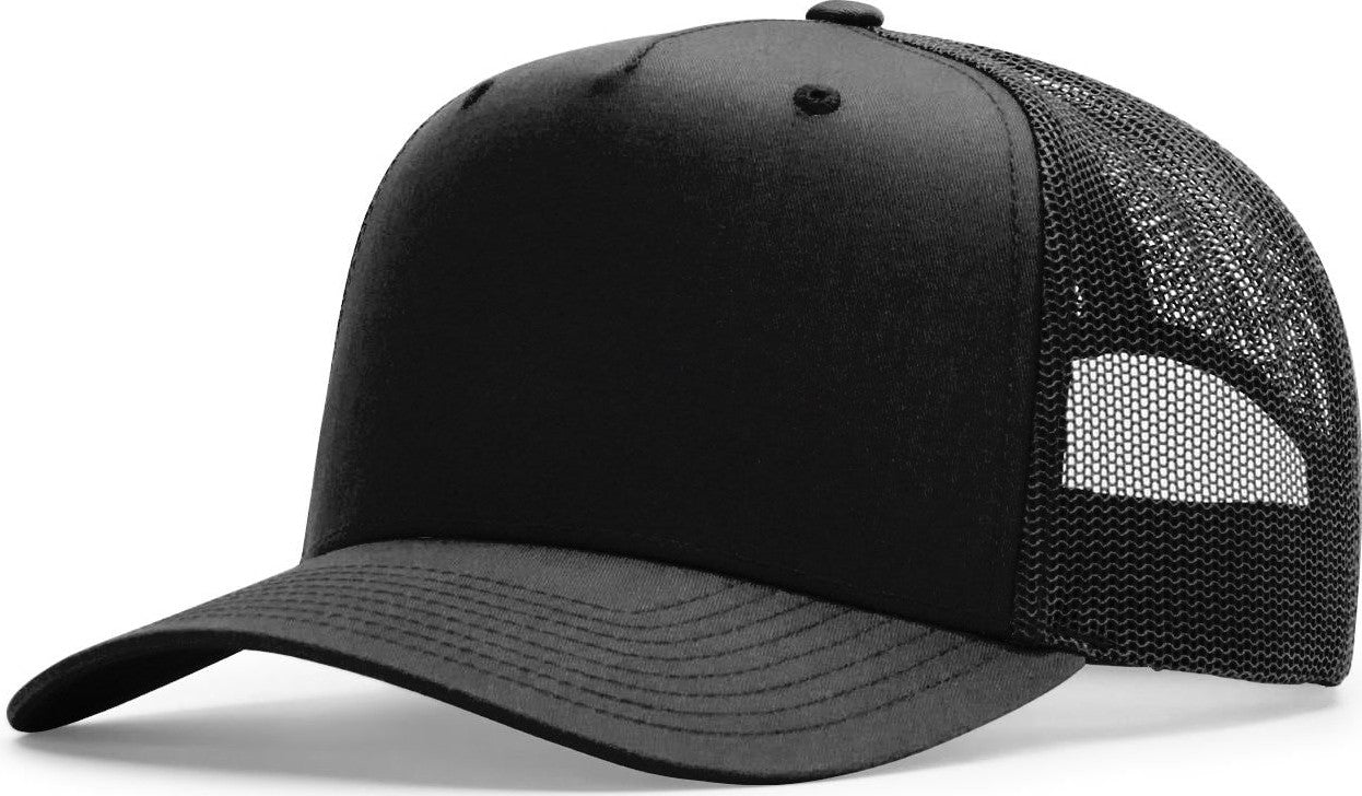 Black/Birch Five Panel Champ Trucker