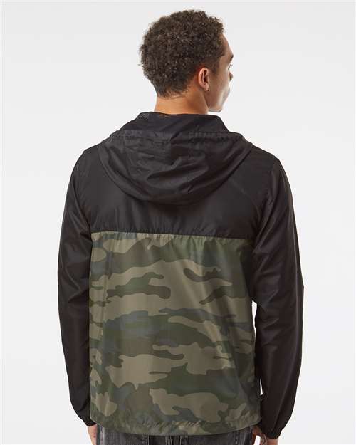 Black/ Forest Camo Lightweight Windbreaker Full-Zip Jacket - EXP54LWZ