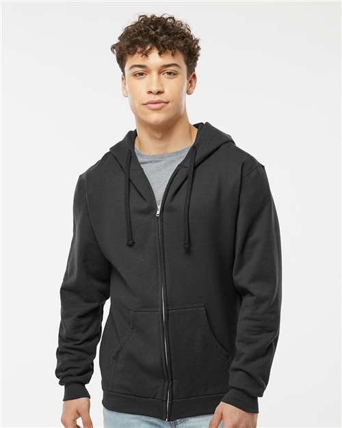 Black Full-Zip Hooded Sweatshirt - 331