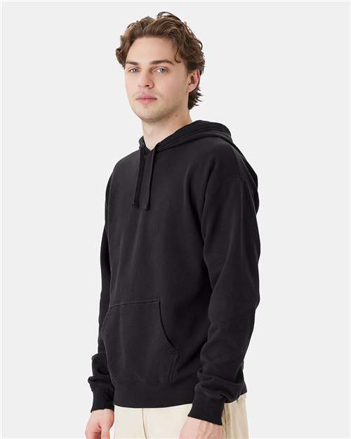 Black Garment-Dyed Hooded Sweatshirt - GDH450