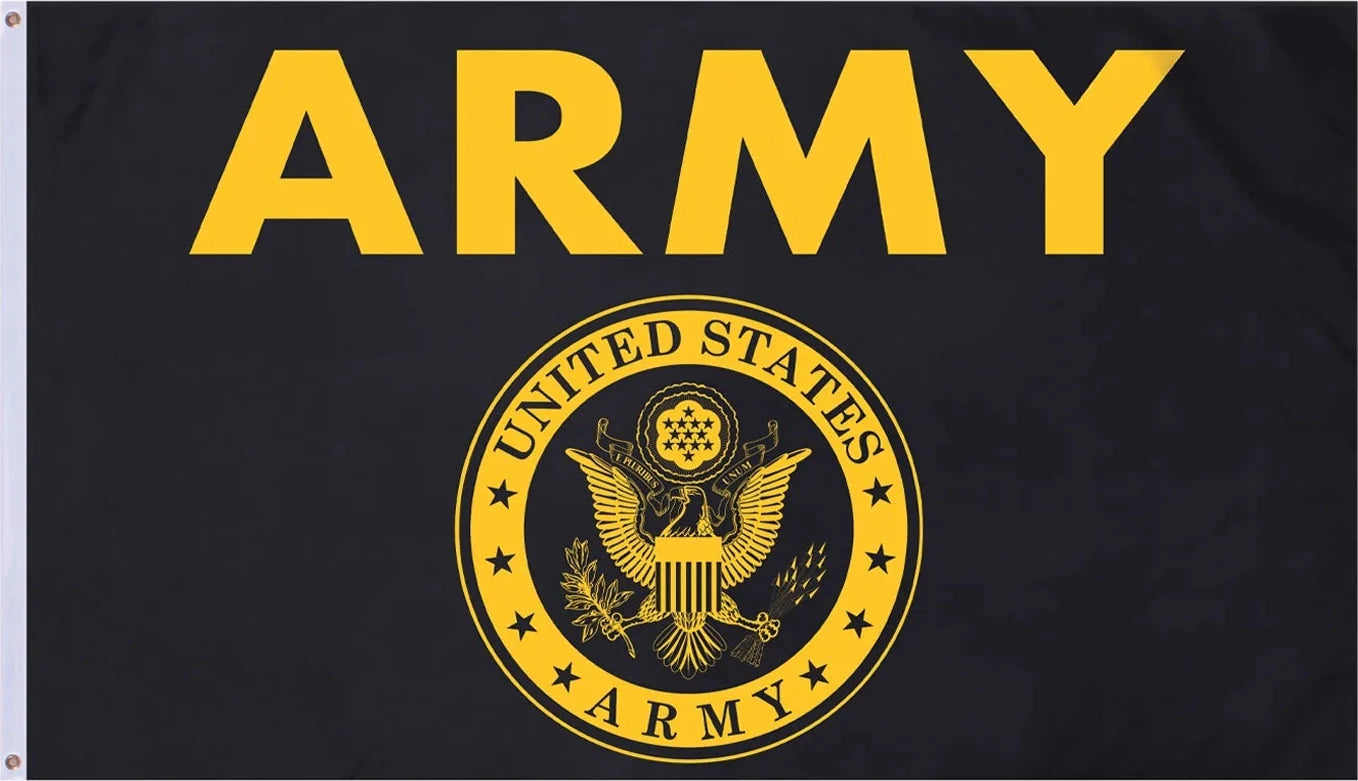 Black & Gold Army Flag