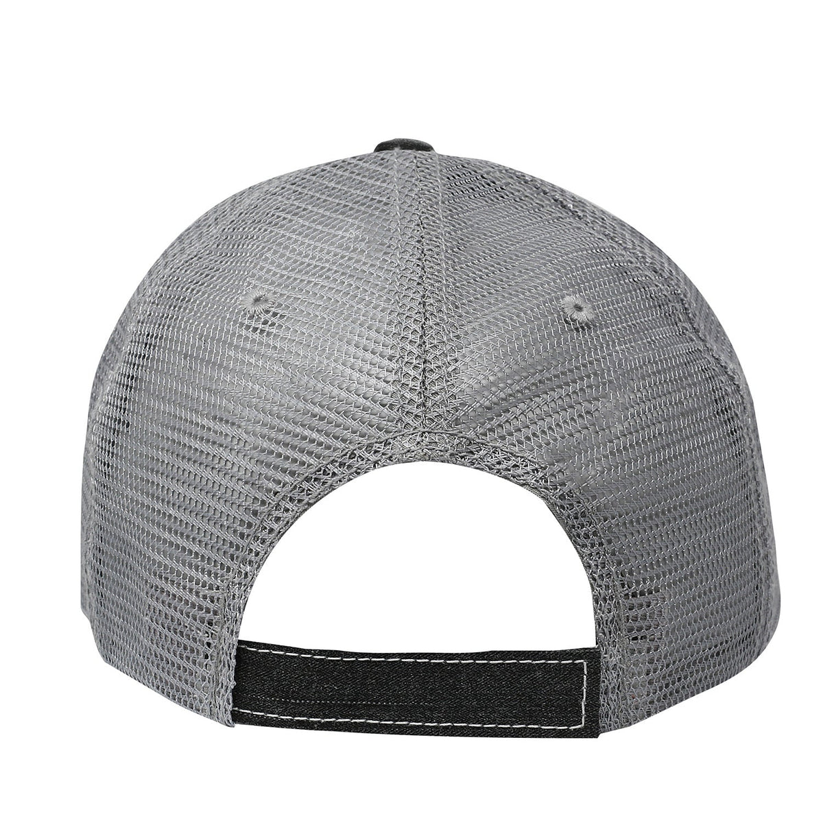 Black-Grey Herringbone Cotton Soft Mesh 6-Pnl- Distressed