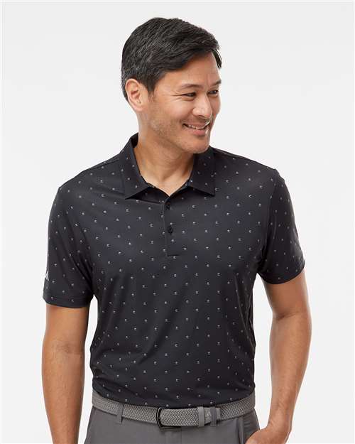 Black/ Grey Three Pine Tree Polo - A574