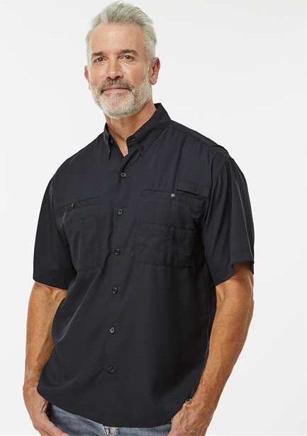Black Hatteras Performance Short Sleeve Fishing Shirt - 700