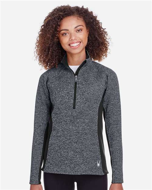 Black Heather/ Black Women&#39;s Constant Half-Zip Sweater - S16562