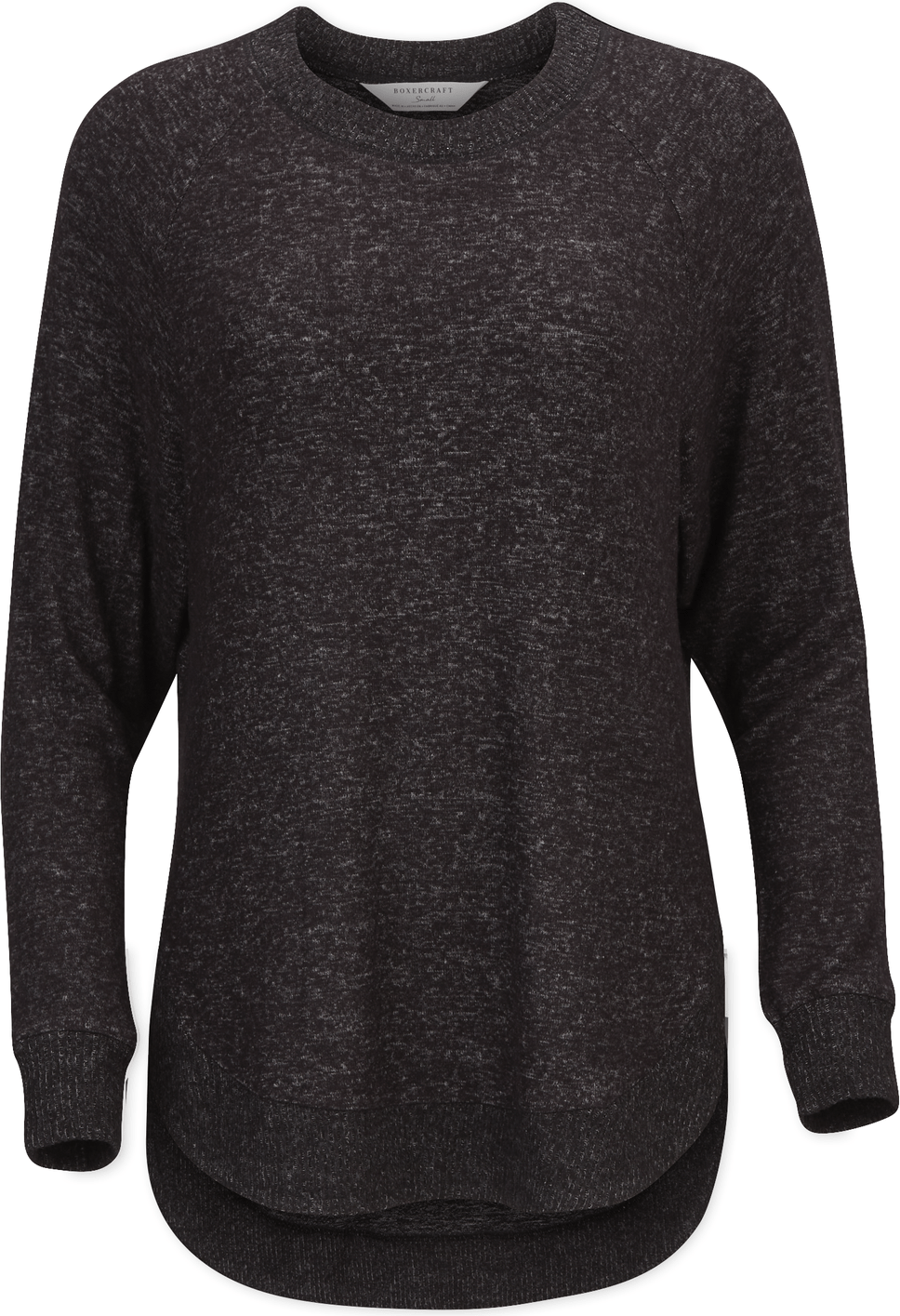 BLACK HEATHER BOXERCRAFT WOMEN'S   CUDDLE OVERSIZED CREW  grouped