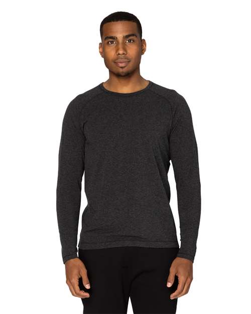 Black Heather Impact Long-Sleeve T-Shirt - 382LS