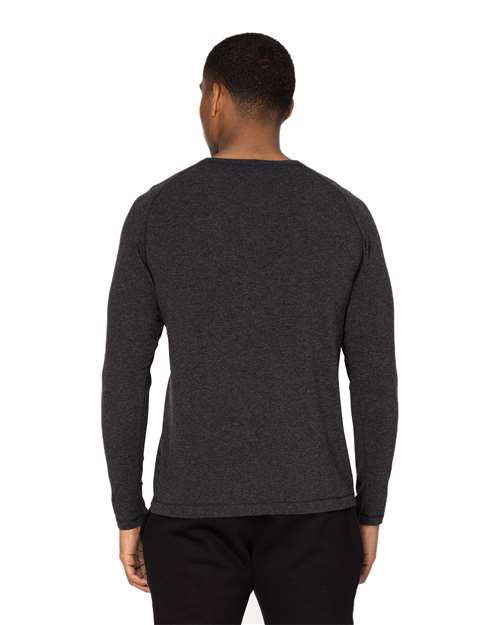 Black Heather Impact Long-Sleeve T-Shirt - 382LS