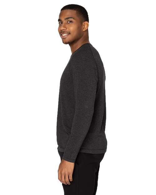 Black Heather Impact Long-Sleeve T-Shirt - 382LS