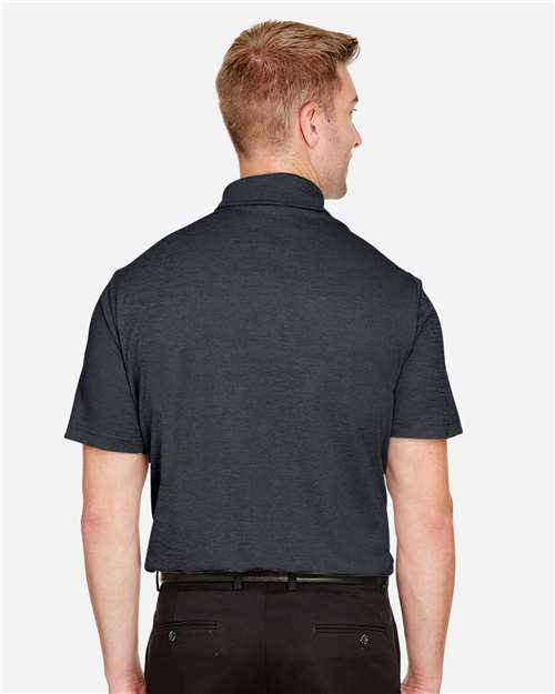Black Heather Men&#39;s CrownLux Performance® Address Mélange Polo - DG22