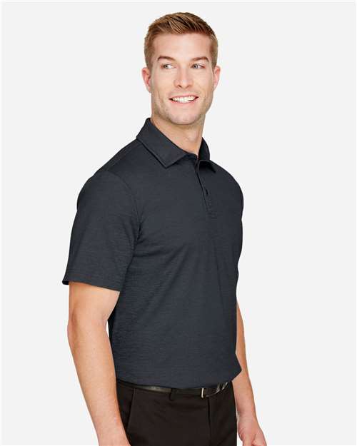 Black Heather Men&#39;s CrownLux Performance® Address Mélange Polo - DG22