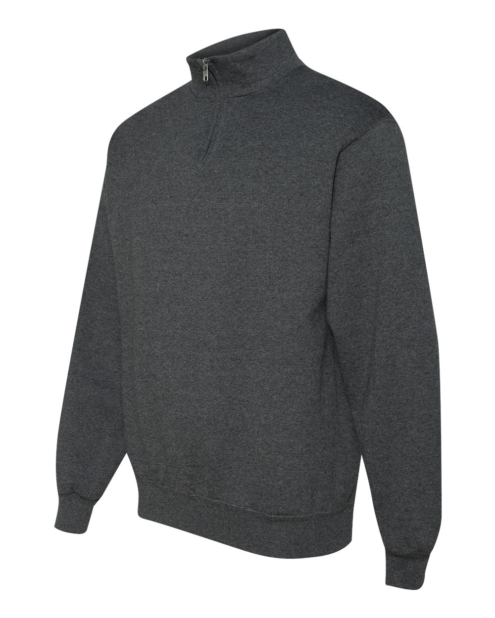 Black Heather Nublend® Cadet Collar Quarter-Zip Sweatshirt - 995MR