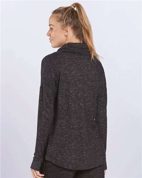 Black Heather Women&#39;s Cuddle Cowl Pullover - L12