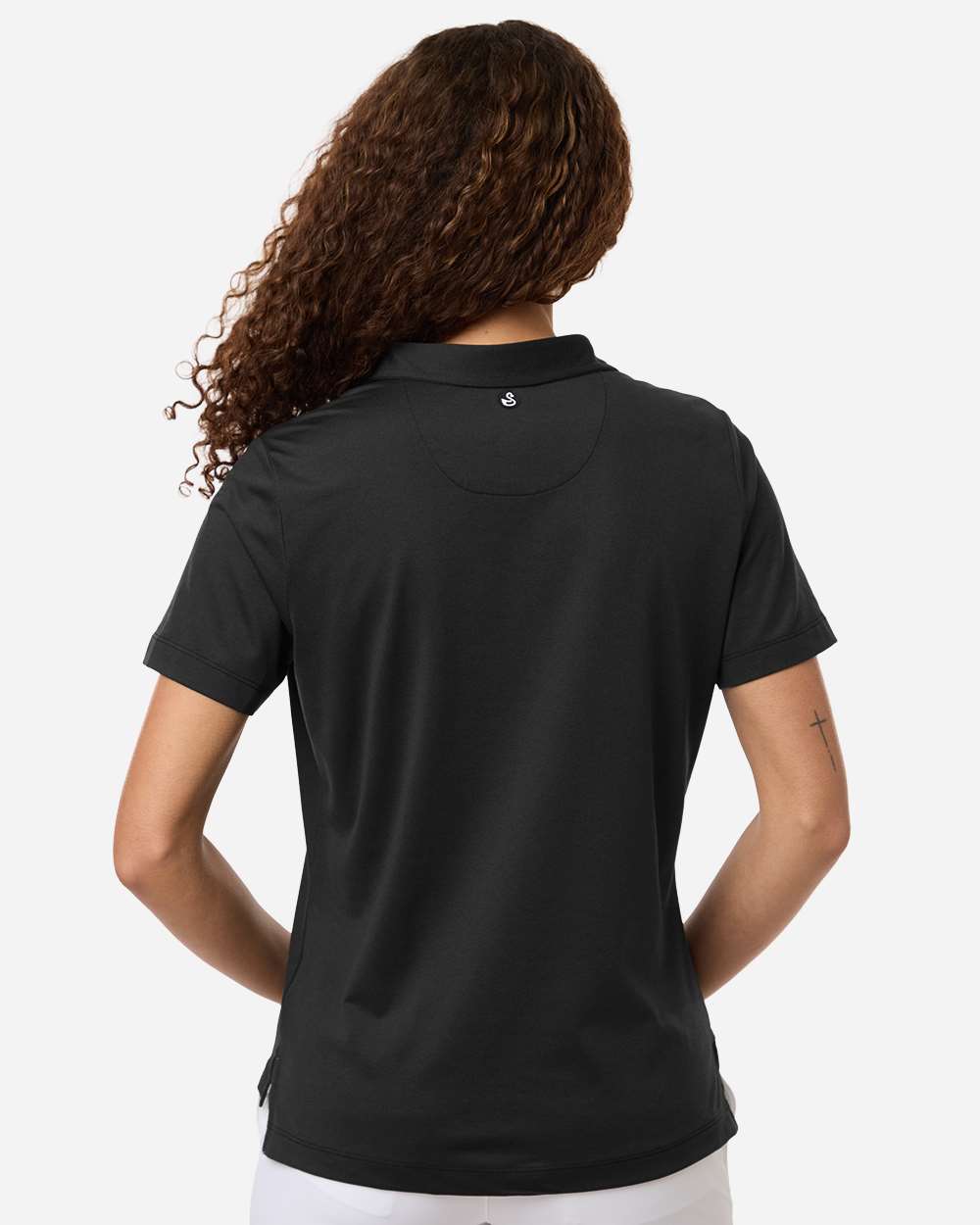 Black Heather Women's Ella Polo - SW2001L plain
