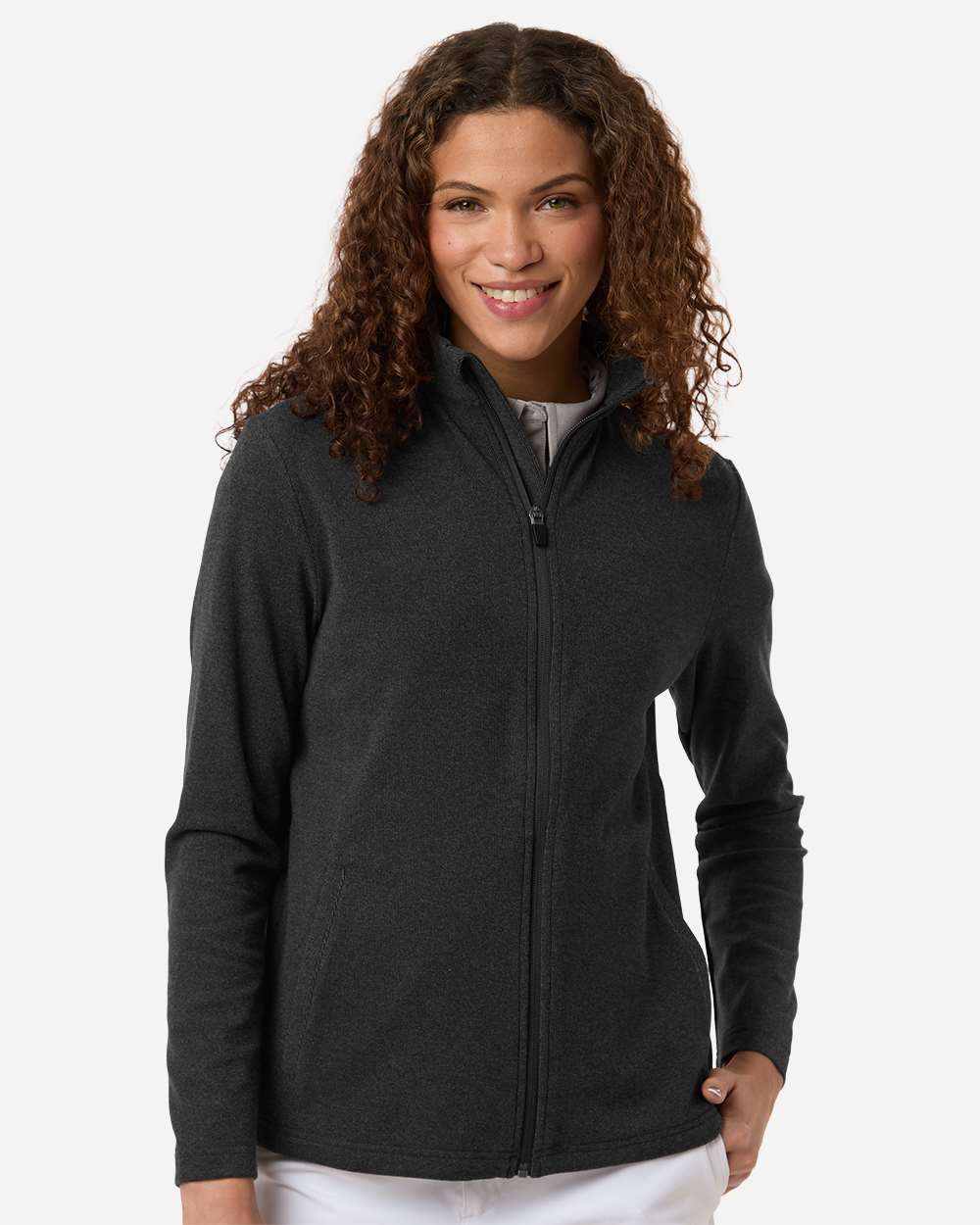 Black Heather Women's Emily Full-Zip - SWE500L plain