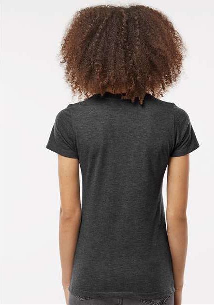 Black Heather Women&#39;s Premium Cotton Blend T-Shirt - 542