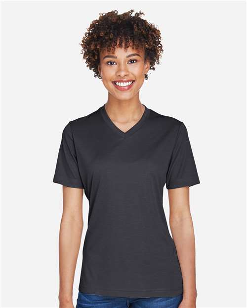 Black Heather Women&#39;s Sonic Heather Performance T-Shirt - TT11HW