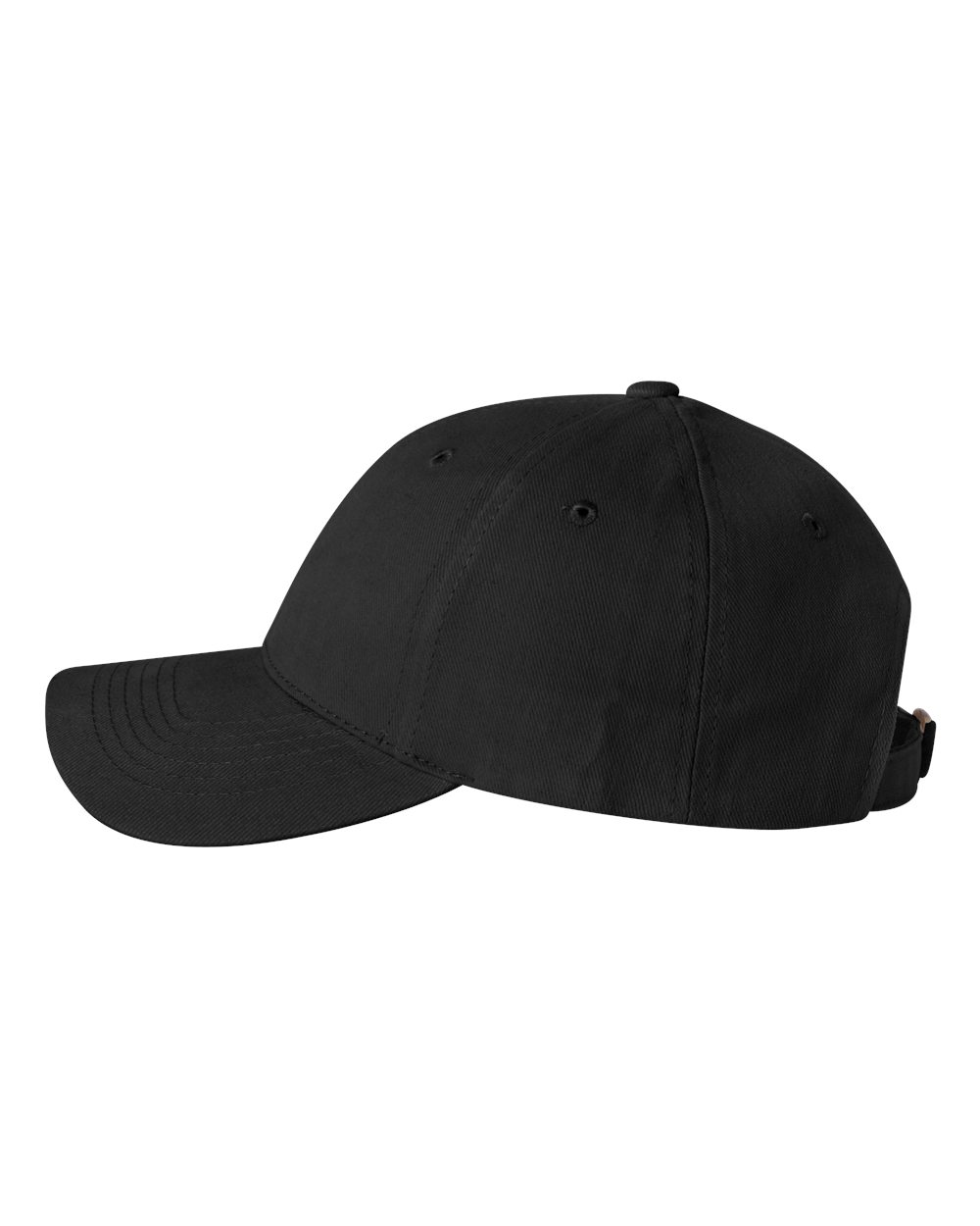Black Heavy Brushed Twill Structured Cap - 9910