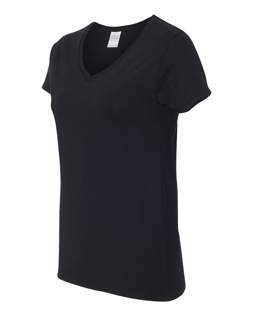 Black Heavy Cotton™ Women’s V-Neck T-Shirt - 5V00L