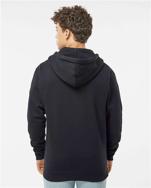 Black Heavyweight Full-Zip Hooded Sweatshirt - IND4000Z