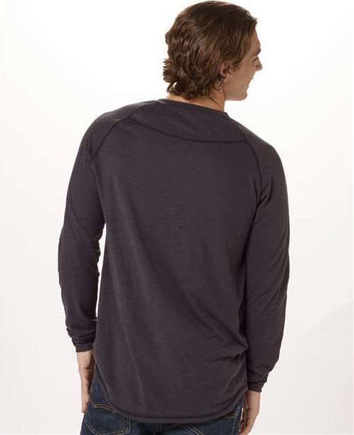 Black Henley Long Sleeve T-Shirt - BM3101