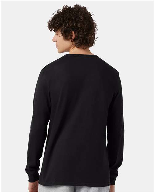 Black Heritage Jersey Long Sleeve T-Shirt - T453